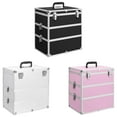 thumbnail image 4 of vidaXL Make-up Case Aluminum Cosmetic Bag Beauty Vanity Case Multi Colors, 4 of 25