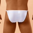 thumbnail image 3 of Vedolay Underpant Men's Low Waist Bikini Briefs Mesh Thong Breathable Low-rise Underwear,White M, 3 of 5