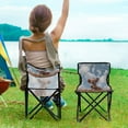 thumbnail image 5 of 600D Oxford Camping Chair Portable Foldable Chair Supports 220 lbs for Picnic, Fishing, Backpacking Brown Cow, 5 of 8