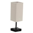 thumbnail image 4 of Bedside Lamp with USB Port Dual Outlets with Linen Shade NightStand Lamp Beige, 4 of 9