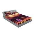 thumbnail image 2 of Ambesonne Colorful Fitted Sheet & Pillow Sham Set, River Mars with Nebula, Queen, Multicolor, 2 of 2