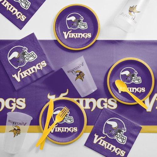 Minnesota Vikings Party Supplies Tailgating Kit, Serves 8 Guests