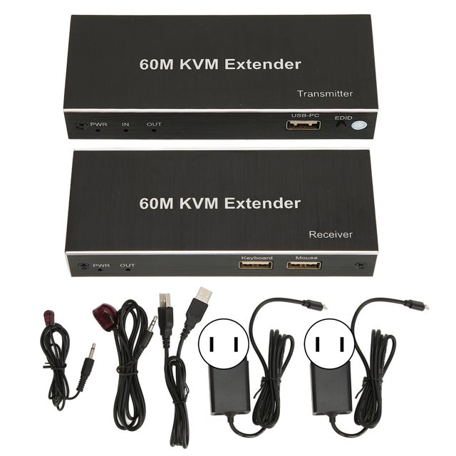 Extensor KVM, Extensor KVM de 60 m Extensor KVMUSB multifuncional Mini extensor KVM Elegante y moderno