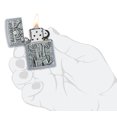 thumbnail image 3 of Zippo Saloon Skull Emblem Street Chrome Pocket Lighter, 3 of 7