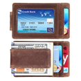 thumbnail image 4 of Pince à Billets, Portefeuille de Poche avant, Cuir Blocage Rfid Aimant Fort Portefeuille Fin, 4 of 5