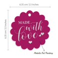 thumbnail image 6 of Inkdotpot Silver Foil Paper Hang Tags Made With Love Wedding Favor Tags 100 Pieces, 6 of 6