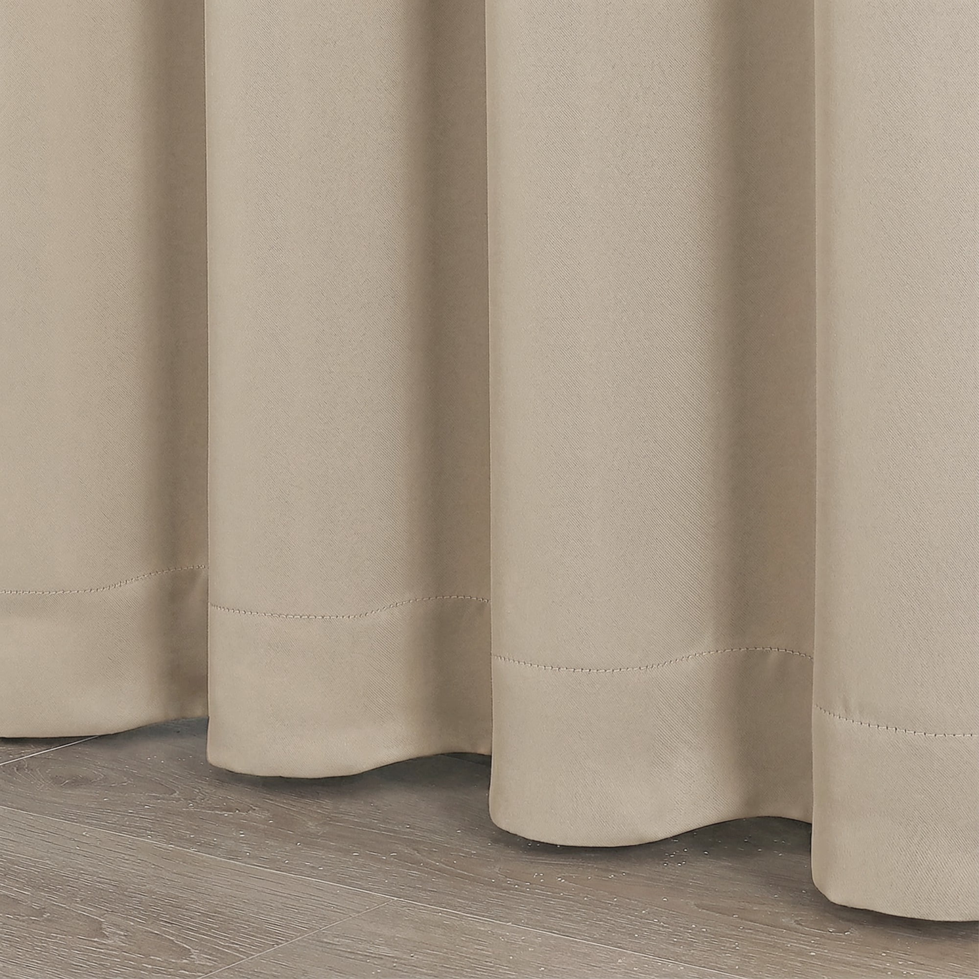 OVZME Blackout Curtains 96 Inch Long 2 Panels - Beige Solid Thermal Drapes for Bedroom Living Room, Rod Pocket Room Darkening Window Treatment, Each 40"W x 96"L, Biscotti Beige