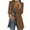 A Brown, variant on VEKDONE 2025 Fall Deal Womens Cardigan Blazers Jackets Long Sleeve Slim Plaid Jacket Casual Lightweight Comfy Coat with Pockets Plus Size Business Work Office Blazer Outwaear Blouse