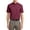Burgundy/ Light Stone, variant on Just Blanks Tall Short Sleeve Easy Care Shirt Button-Down Collar Dyed-To-Match Buttons Box Back Pleat, Steel Grey/ Light Stone, 4XLT