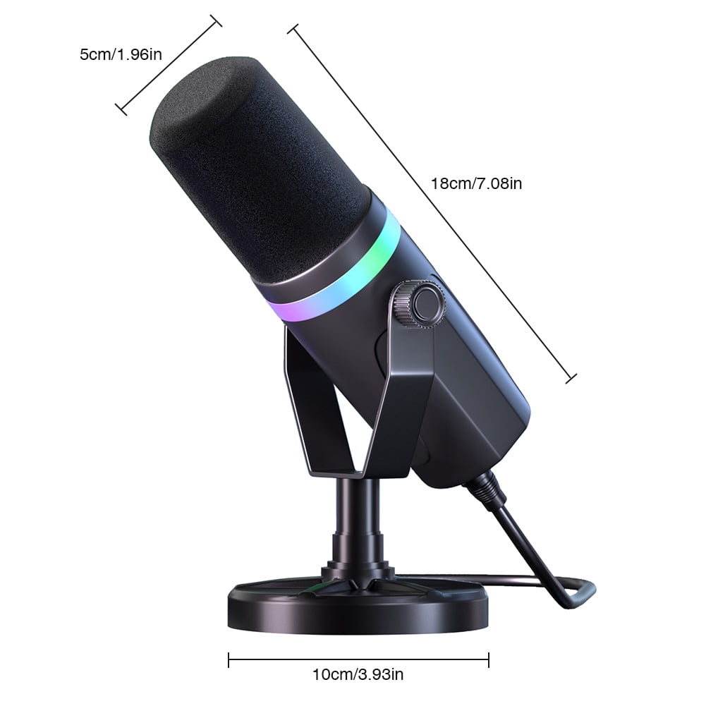 HUISZJ Competitive Microphone, Dynamic Computer Microphone PC Computer Gaming, Dynamic Gaming Microphone for Studio Recording