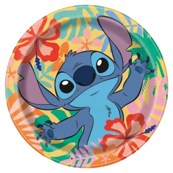 Stitch 9" 8ct Party Paper Dinner Plates