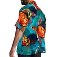 thumbnail image 3 of Turtle Seamless Men's Short Sleeve Shirts, Casual, Printed, Button Down, Beach Shirt - Spread Collar Tops for Summer Beach Fun, 3 of 6