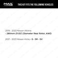 thumbnail image 2 of Max Advanced Brakes - Brake Kit for 2019-2023 Nissan Altima AWD 11.02" Rear Rotor 2021-2023 Nissan Kicks S SR SV Rear Replacement Disc Brake Rotors and Ceramic Brake Pads, 2 of 9
