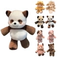thumbnail image 2 of Plush Panda Doll Running Figure, Soft Stuffed Animal Toy With Adorable Facial Expression And Playful Running Pose Design, Perfect For Teens As A Birthday Gift And Collectible, 2 of 4
