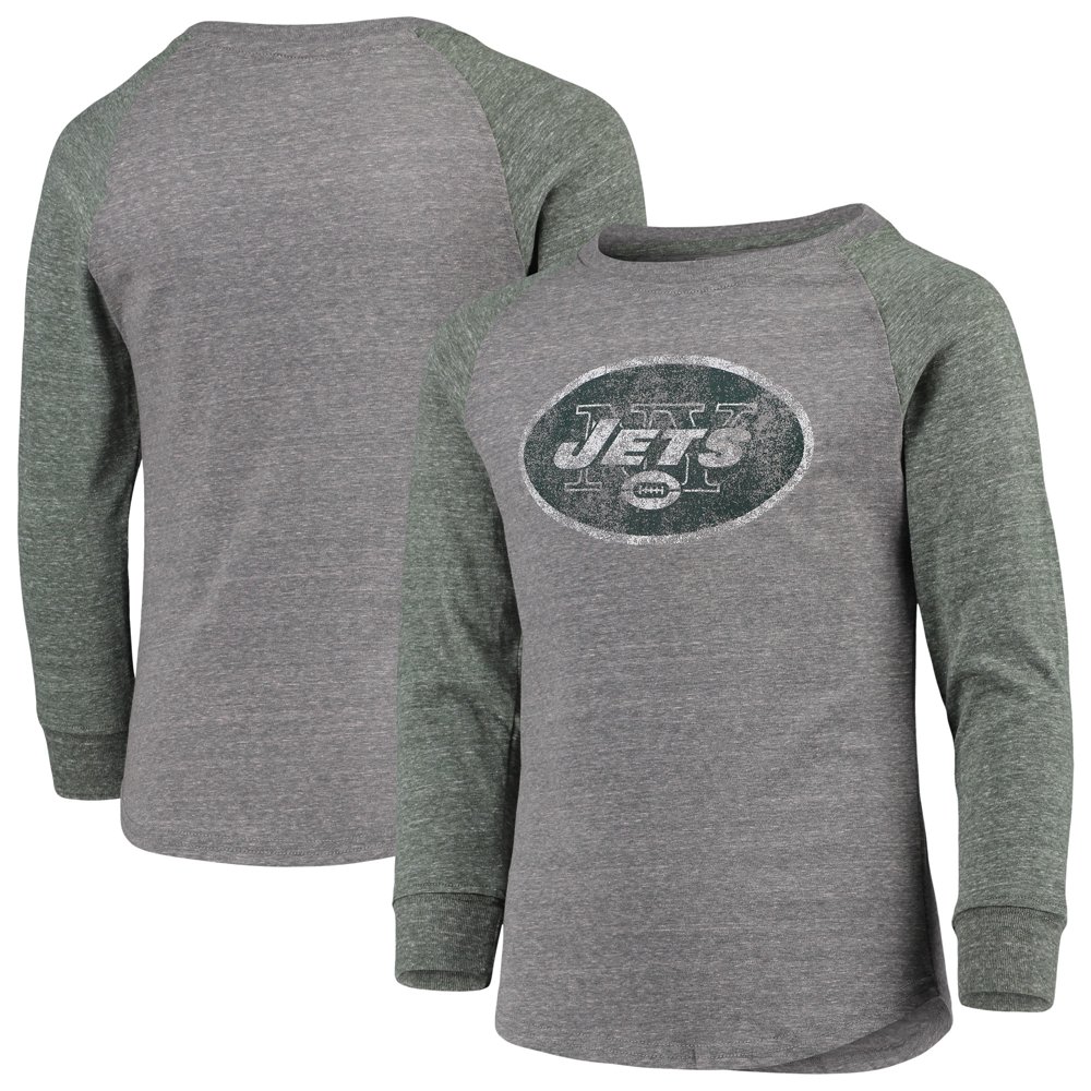 New York Jets NFL Pro Line by Fanatics Branded Youth TriBlend Raglan