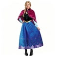 thumbnail image 3 of Halloween Adult Princess Anna Dress Costume with Cape Birthday Cosplay Dress Up, 3 of 6