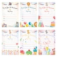 thumbnail image 7 of Monebena 24 Pcs Theme Party Happy Birthday Invitation Card Handwritten Blessing Invitation Card Cartoon Animal Theme Invitation Card M01, 7 of 7