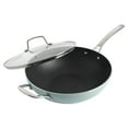 thumbnail image 2 of Martha Stewart 12" Essential Pan with Lid & 2 Tools, Blue, 2 of 3