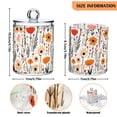 thumbnail image 3 of Wildflower Pattern Cotton Swabs Cans Translucent Plastic Canisters Dustproof Lid for Bathroom Storage, 3 of 7