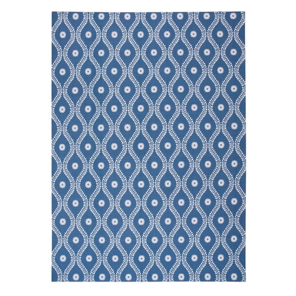 Nourison Home & Garden Indoor/Outdoor Navy 10' x 13' Area Rug, (10x13)