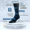 thumbnail image 3 of 7Bigstars Kingdom Men's Dress Socks Cotton -6 pack- Business Casual Seamless Argyle, Dotted, Striped Sock Size 10-13 Shoe Size 9-12 L Black, Dark Grey, Grey (A43), 3 of 12