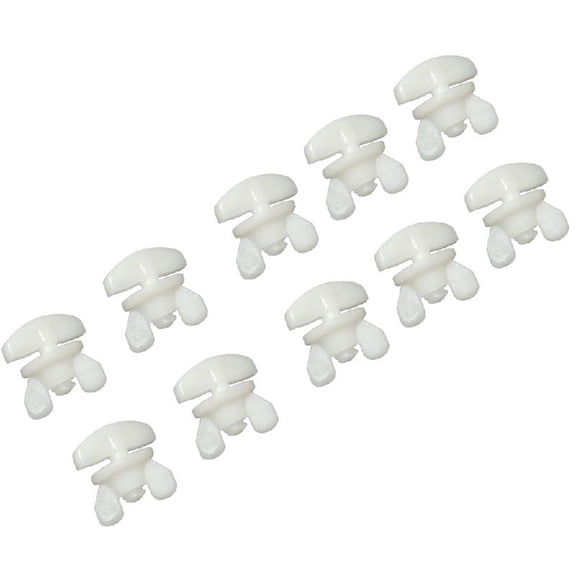 Set of 10 White Curtain Track Stoppers Easy Installation Drapery Rails Sliding Gliders Curtain Fasteners