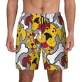 thumbnail image 2 of Picia Cute Dog pattern Mens Swim Trunks with Compression Liner Stretch Beach Shorts Quick Dry with Zipper Pockets No-Chafing Board Shorts-Medium, 2 of 9