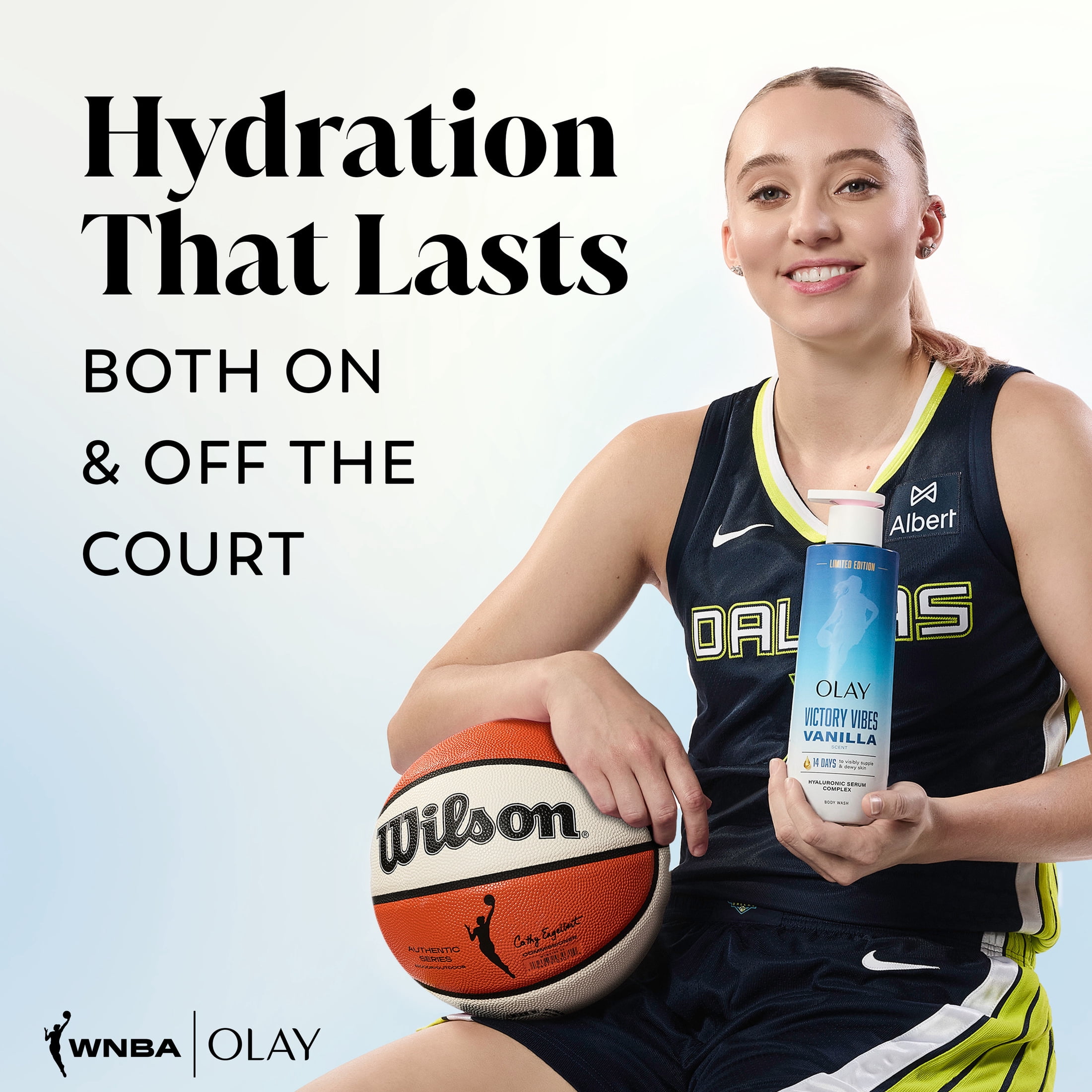Olay Intensely Hydrating Body Wash with Hyaluronic Serum Complex, Victory Vibes Vanilla Scent, 20 fl oz