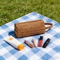 thumbnail image 4 of Neceser de viaje de paja para cosméticos y artículos de aseo | Organizador de maquillaje de gran capacidad para cosméticos y artículos de aseo, 4 of 6