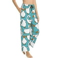 thumbnail image 2 of Xecao Cartoon Funny Goose Women's Straight Lounge Pajama Pants: The Epitome of Relaxed Sleepwear, 2 of 9