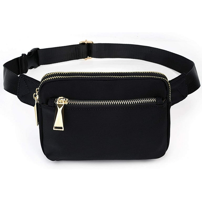 OSLEI Leather Chain Belt Bag for Women Crossbody Waist Purse Fanny