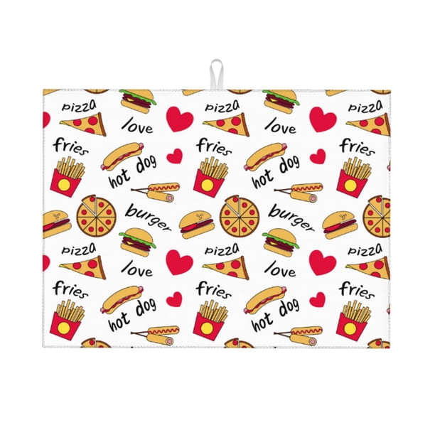 Balery Fast Food Alfombrilla de Secado para Cocina, 18x24 Pulgadas, Súper Absorbente para Platos y Encimeras