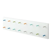 Better Homes & Gardens Wooden Dots Coat Hook, White, 23 lb Limit