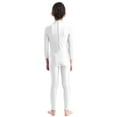 thumbnail image 2 of ZDHoor Girls Long Sleeves Ballerina Gymnastics Leotard Full Length Performance Jumpsuit Unitard Ivory 11-12, 2 of 8