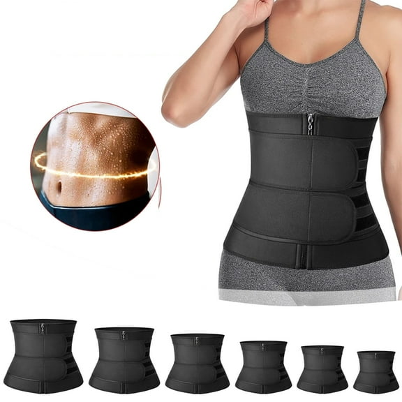 Waist Cincher Belt | Double Waist Zipper Compression | Mesh Breathable Abdominal Binder | Fitness Shaping Corset for Exercise & Postpartum Recovery | High Elasticity | Unisex | Multicolor | 1 Pack