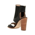 thumbnail image 3 of Pour La Victoire Geneva Ankle Wrap Blocked Heel Open Toe Leather Black Sandal (9.5), 3 of 3