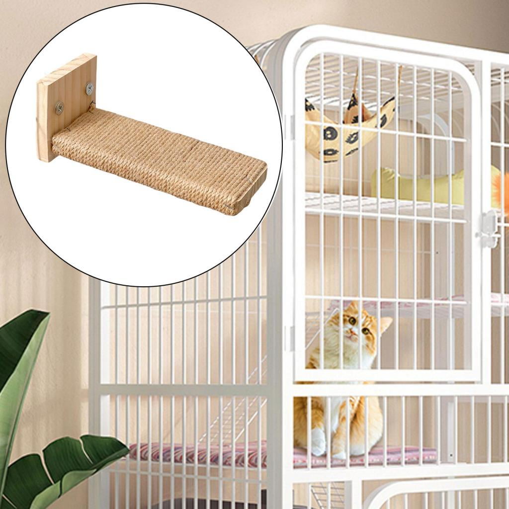 EHJRE Cat Wall Bed, Kitten Wall Furniture, Easy Installation, Indoor Activity, Cat Climbing Ladder, Scratching Post for Small Large Cats L
