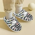 thumbnail image 6 of Psesaysky Boys Girls Zebra Print House Slippers Children's Plush Slippers Winter Fluffy Slippers for Children, 6 of 7