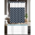 thumbnail image 6 of No Hook Cloth Fabric Shower Curtain with Snap in Liner, Navy Blue Morocco Waterproof Shower Curtains Set with See Through Top Window, Modern Farmhouse Minimalist Plaid Bath Curtains Shower 54"x78", 6 of 6