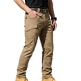 thumbnail image 6 of Pants for Men, Men's Casual Cargo Pants Straight Leg Stretch Pants Fashion Joggers Hiking Travel Trousers with Pockets Khaki M, 6 of 7