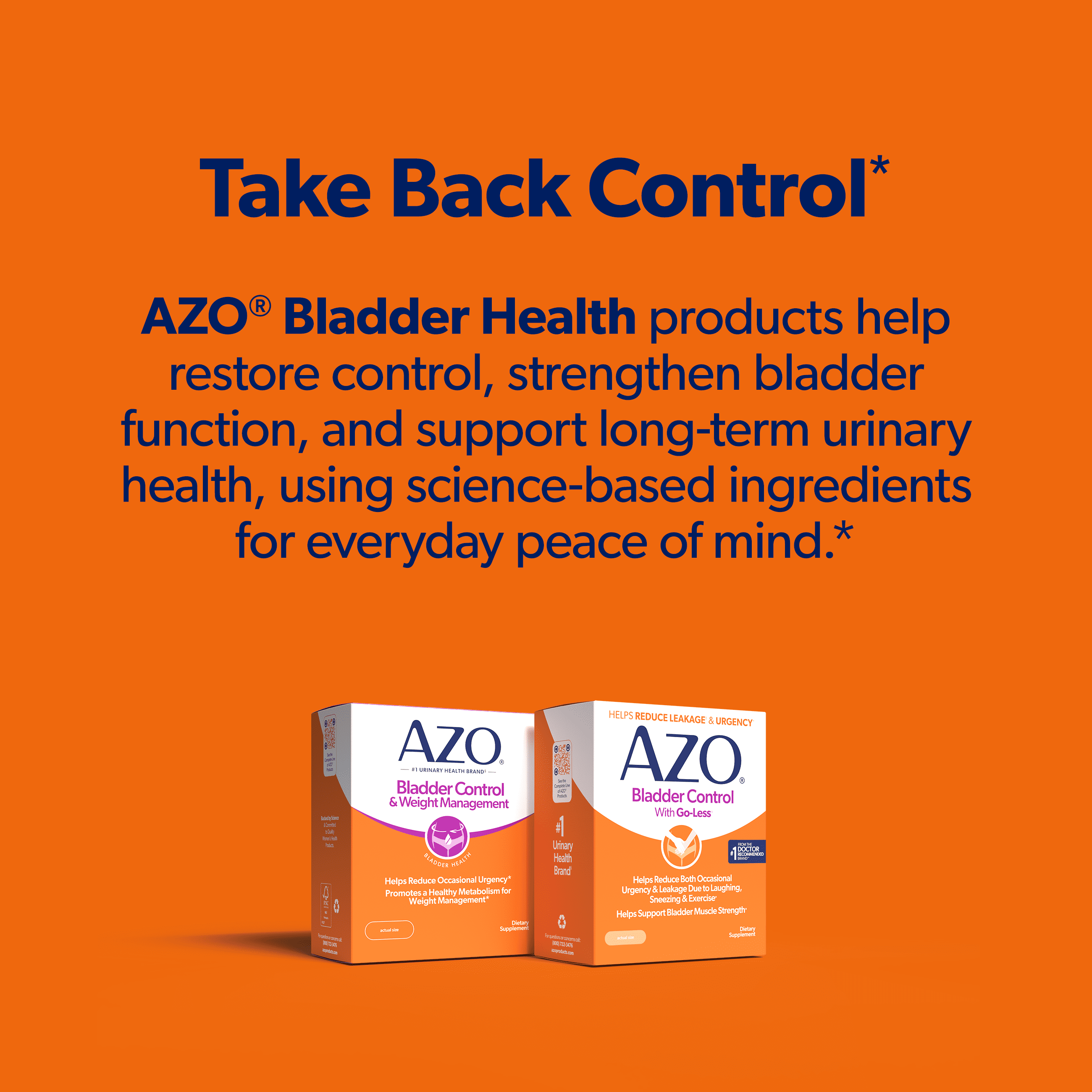 (3 pack) AZO Bladder Control with Go-Less® Blend Daily Supplement, Reduces Urgency & Leakage Naturally with 24-HR Support, 72 Count