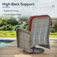 thumbnail image 5 of Giantfurnni 3PCS Patio Wicker Furniture Set Outdoor Rattan Swivel Rocking Chairs with Side Table Outdoor Glider Rocker Bistro Set with Cushions, 5 of 10