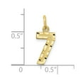 thumbnail image 2 of Diamond2Deal 10k Yellow Gold Casted Diamond-Cut Number 7 Charm Pendant for Women (L- 0.79 inch, W- 0.28 inch), 2 of 6
