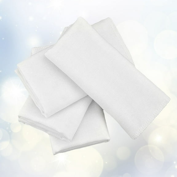 WHAMVOX 5 Pcs Pure Cotton Handkerchief Cotton Handkerchief Graffiti Handkerchief White