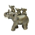 thumbnail image 2 of 3 Baby Elephants Riding AN Elephant Statue, Desk Collectable Craft Sculpture Animal Figurine For Anniversary Parties Decor Bookshelf Bedroom, 2 of 7