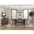 thumbnail image 5 of Pemberly Row Walnut Veneer Wood Dining Bench with Trestle Base, 5 of 5