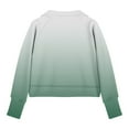 thumbnail image 5 of CLOISE Kids Sweatshirt Toddler Boys Long Sleeve Collared Zip up Tops Gradient with Thumb Hole Outfits Fall Winter Clothes Green 5T, 5 of 5