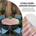 thumbnail image 2 of Pink Gold Round Tablecloth for 45-54 Inch Tables,Fitted Table Cover with Elastic Edge,Boho Modern Abstract Minimalist Aesthetic Flower Waterproof Outdoor Table Cloth Protector for Patio Garden Dinner, 2 of 9