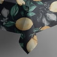 thumbnail image 5 of Yellow Lemon Fruit Leaves Black Pattern Square Tablecloth,Waterproof Square Table Cover,Wipeable Spillproof Washable Table Cover for Home Kitchen Party Decor 42"X42"(107x107cm), 5 of 6