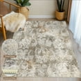 thumbnail image 6 of Novinter Abstract Gray Area Rug, Art Washable Loommed Rug, Non Slip Soft Rugs Low Pile for Living Room, Dining Room, Office, 2’ x 6’, 6 of 8